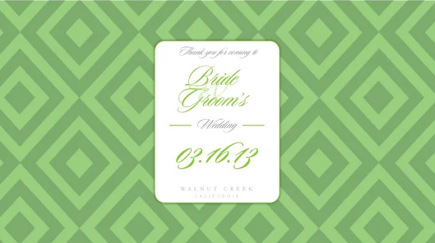 'Formal Diamonds' Wedding Stubby Holders