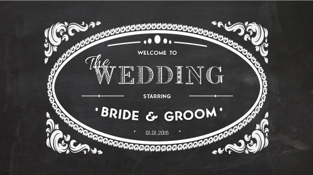 'Silent Movie' Wedding Stubby Holders