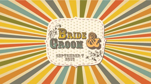 'Retro Carnival' Wedding Stubby Holders