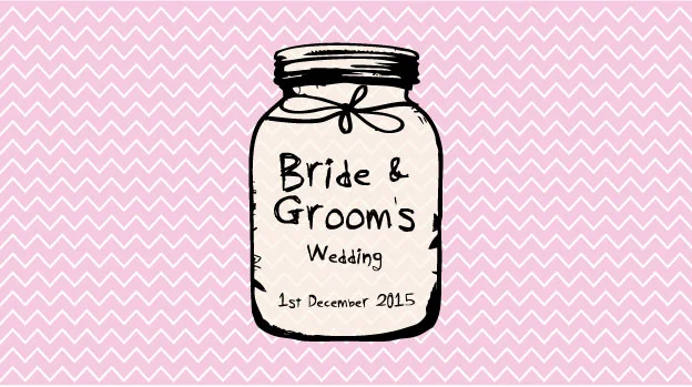 'Mason Jar One' Wedding Stubby Holders