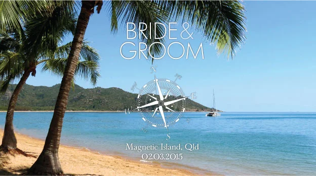 'Magnetic Island, QLD' Wedding Stubby Holders
