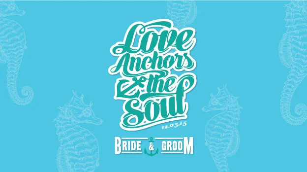 'Love Anchors the Soul' Wedding Stubby Holders
