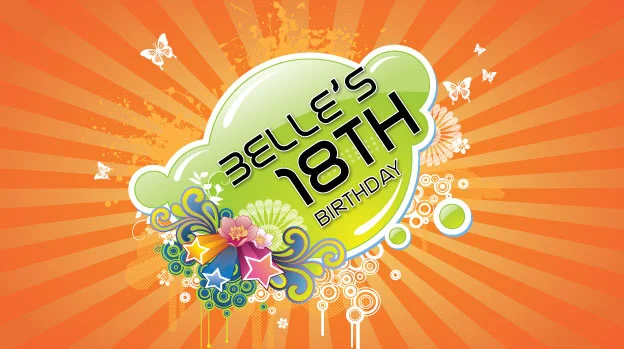 'Bubble Splash 18' Birthday Stubby Holders
