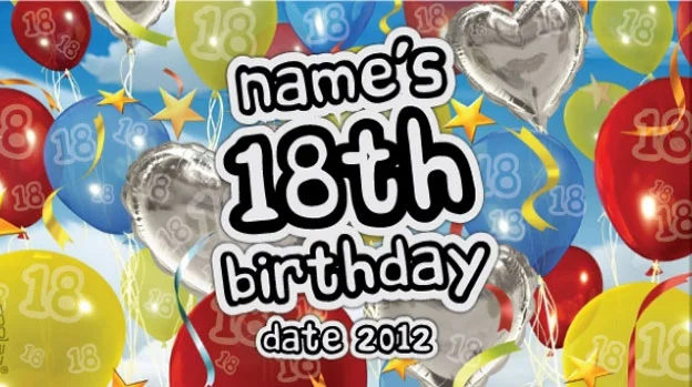 '18 Balloons' Birthday Stubby Holders