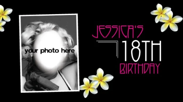 'Frangipani 18' Birthday Stubby Holders