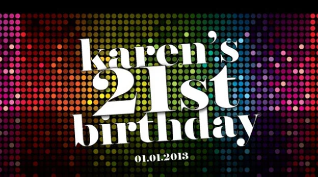 Karen's 21st Birthday Stubby Holder