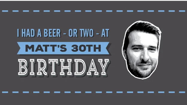 'Floating Head' 30th Birthday Stubby Holders