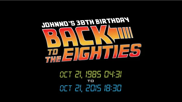 'Back to the Eighties' 30th Birthday Stubby Holders