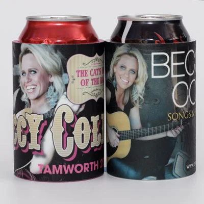 Just a couple of the many Beccy Cole stubby holders we've made for her team and tours.