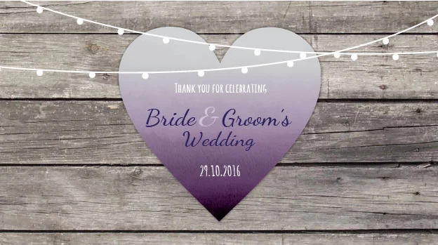 'Heart Fairy Lights' Wedding Stubby Holders
