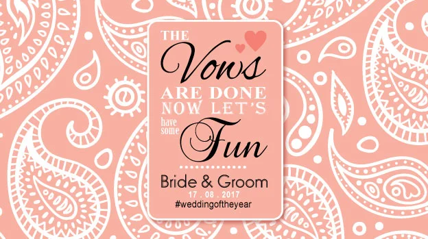 PAISLEY VOWS' WEDDING STUBBY HOLDERS
