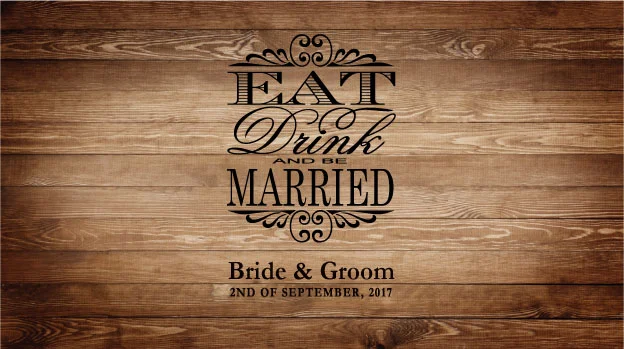'SALOON COUNTRY STYLE' WEDDING STUBBY HOLDERS
