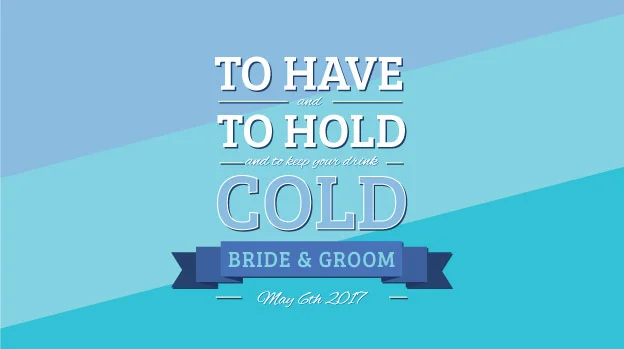 'PASTEL FRESH WITH STRIPES' WEDDING STUBBY HOLDERS