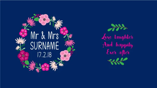 'Vibrant Palette' Boho Wedding Stubby Holders