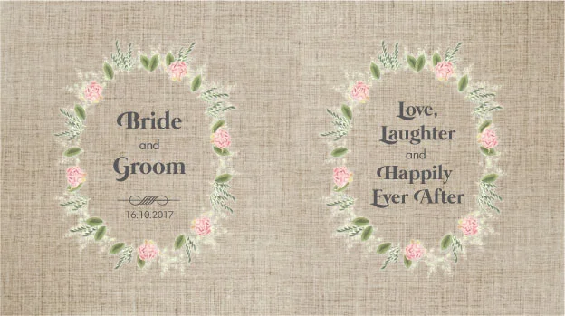 'Linen Love' Boho Wedding Stubby Holders