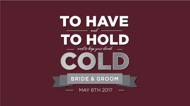 'Burgundy Bling' Wedding Stubby Holders