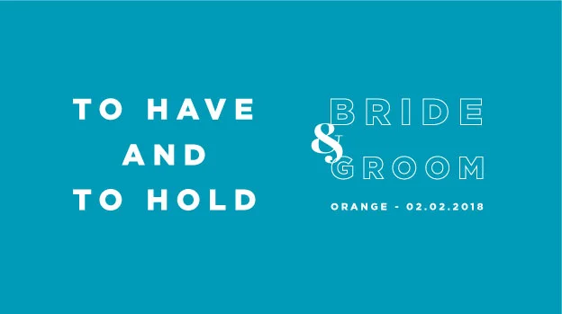 'Block' Wedding Stubby Holders