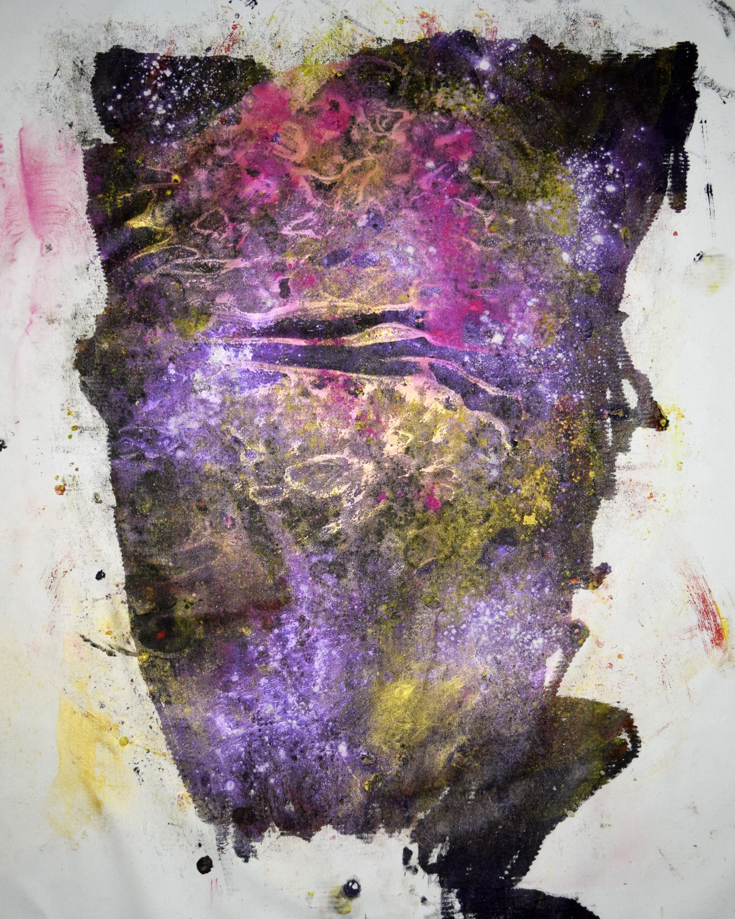 Dark Coral (Bonanza), 2025. Oil and powdered pigment on canvas, ~62 X 54.5 inches