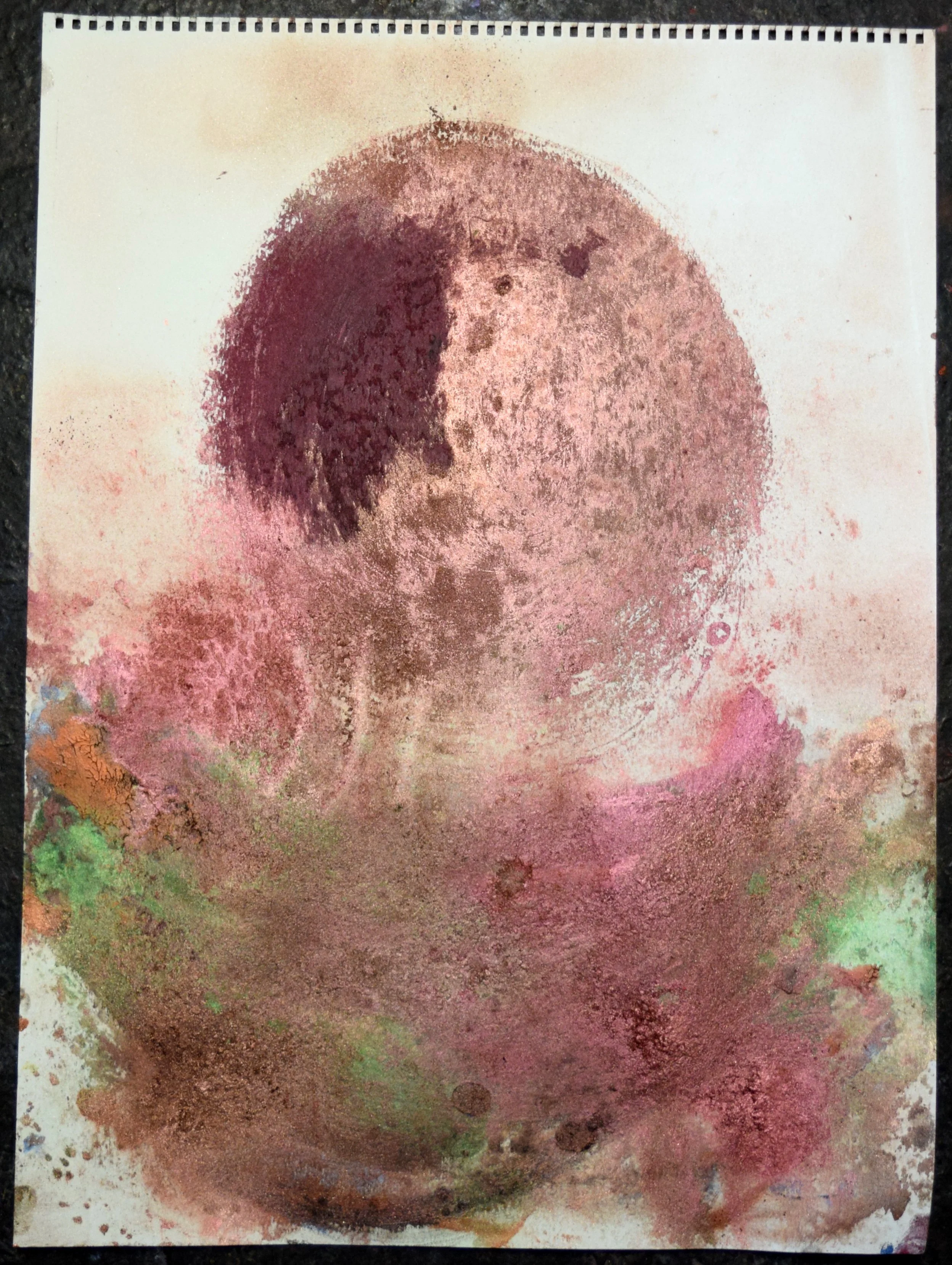 Robert Fernandez, Lonley Sunset (Six), 2025. Oil, watercolor, and powdered pigment on paper, 24 X 18 inches..jpg