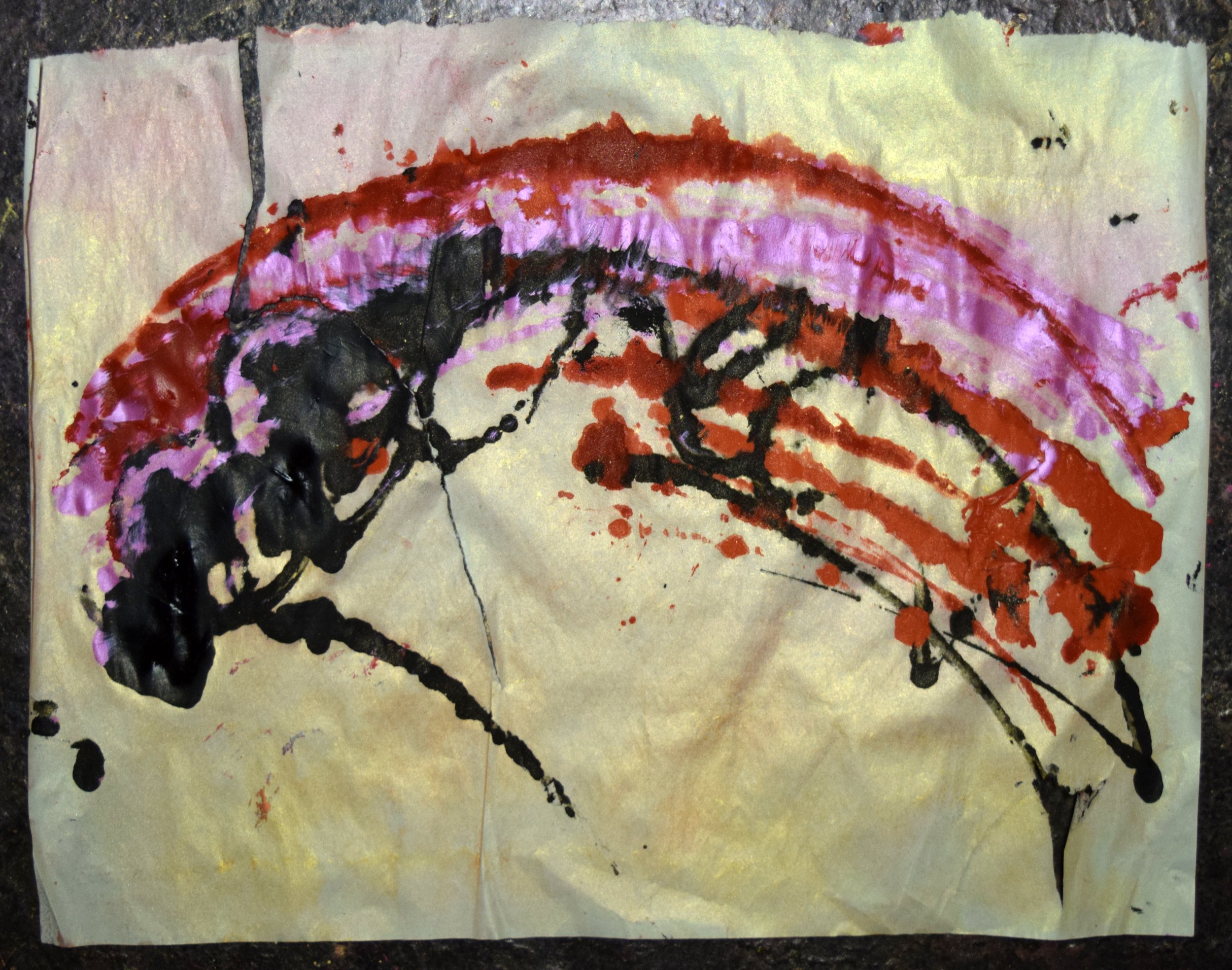Beau (One), 2026. Watercolor and powdered pigment on paper, 18 X 23 inches