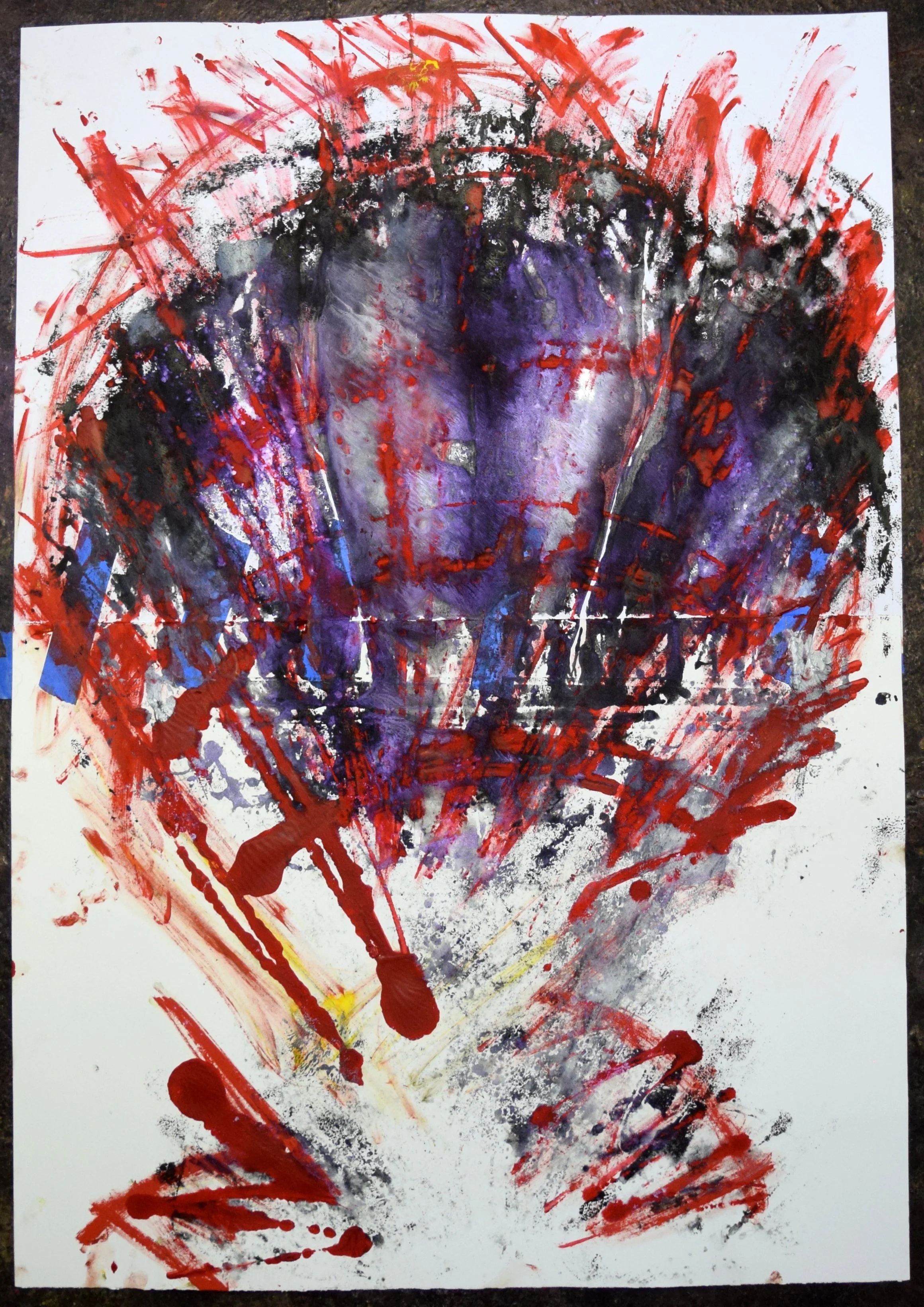 Robert Fernandez, Melancholy 1, 2026. Variously oil, watercolor, and powdered pigment on paper, 42 X 30 inches.jpg