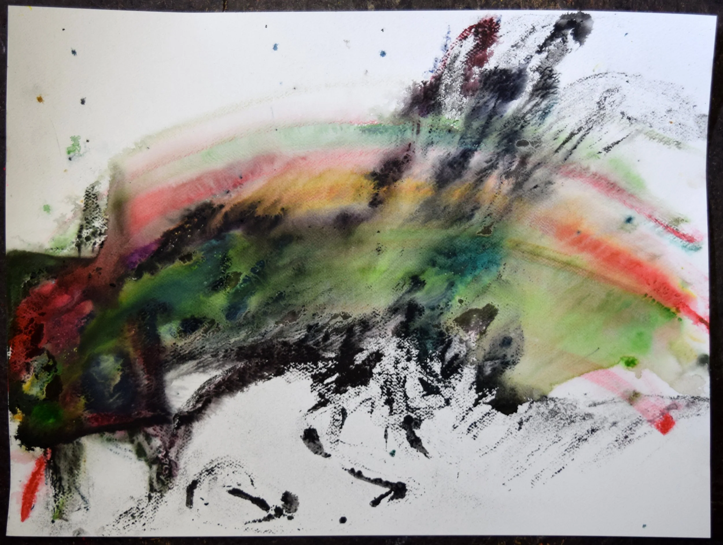 Beau (Caballero) 1. Watercolor and pastel on paper, 18 X 24 inches