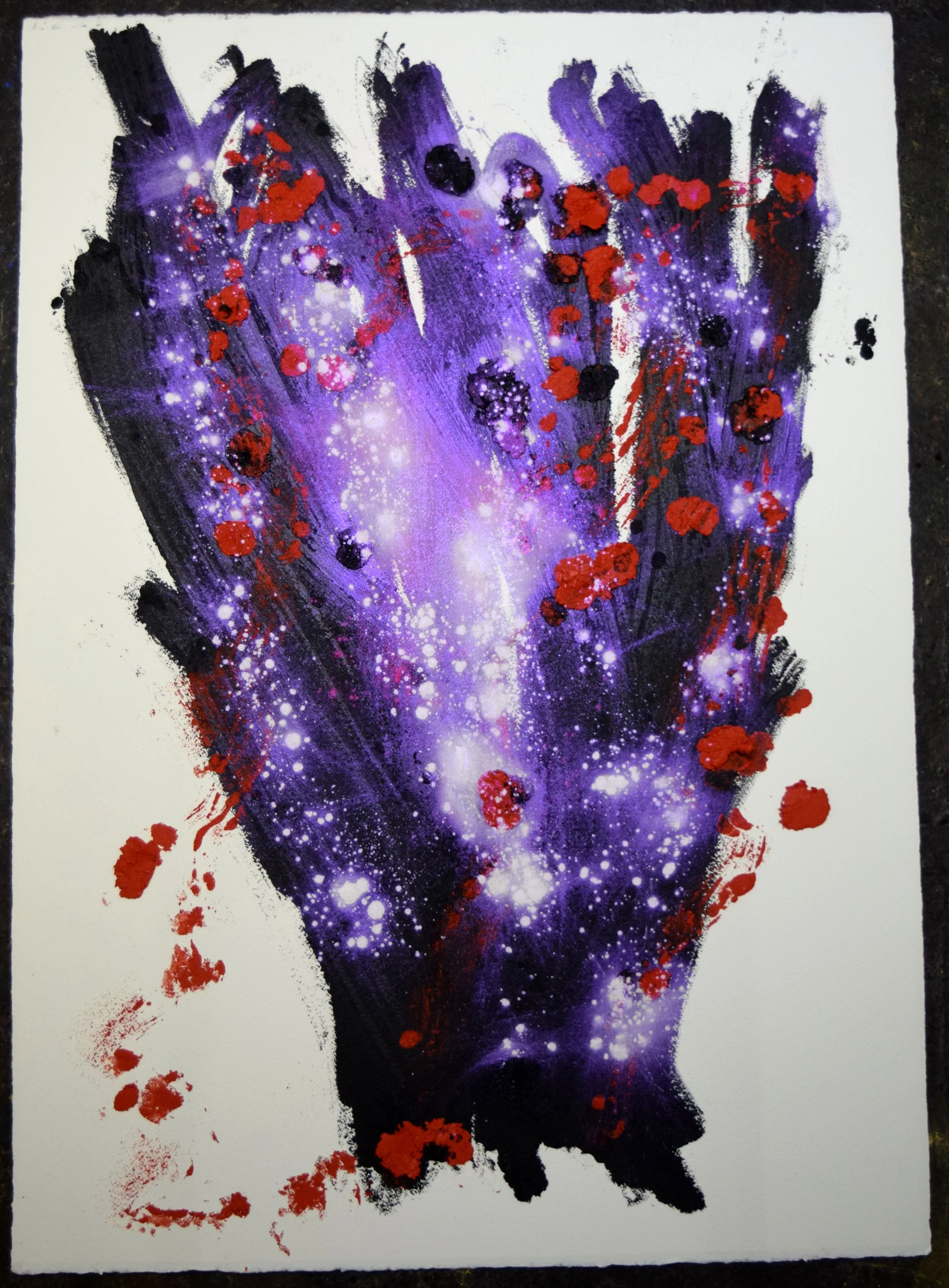 Robert Fernandez, Dark Coral 1, 2025. Oil and powdered pigment on paper, 41 X 20.5 inches.jpg