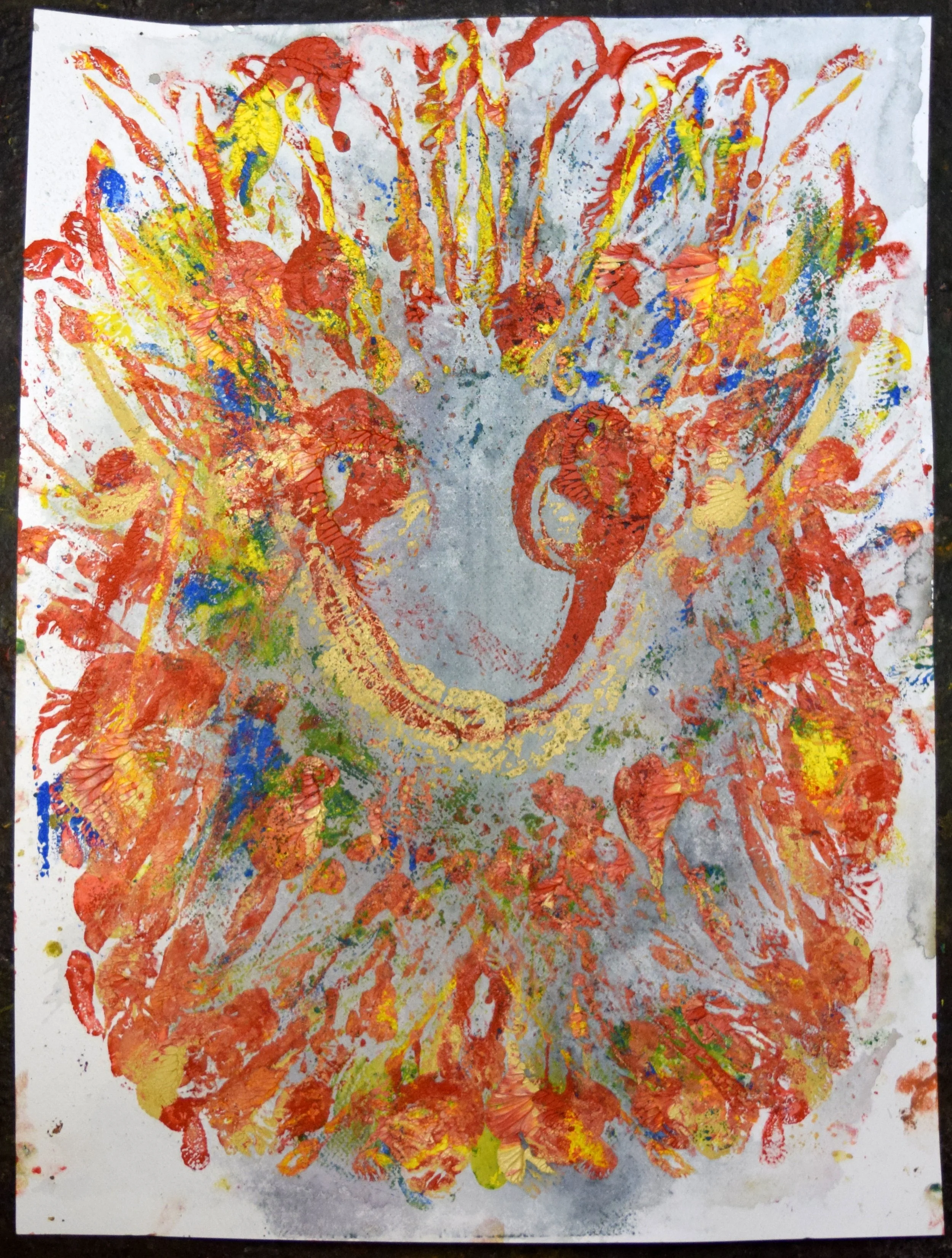 Robert Fernandez, Plumed Serpent 1,  2024, 24 X 18 inches, oil and watercolor on paper.jpg
