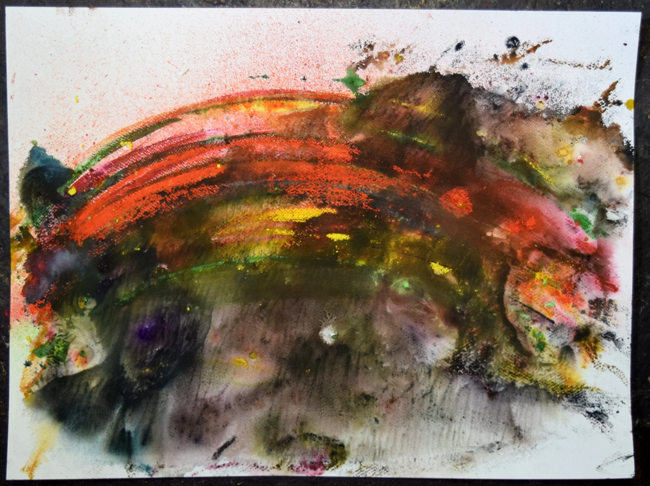 Beau (Caballero) 3, 2026. Watercolor and pastel on paper, 18 X 24 inches