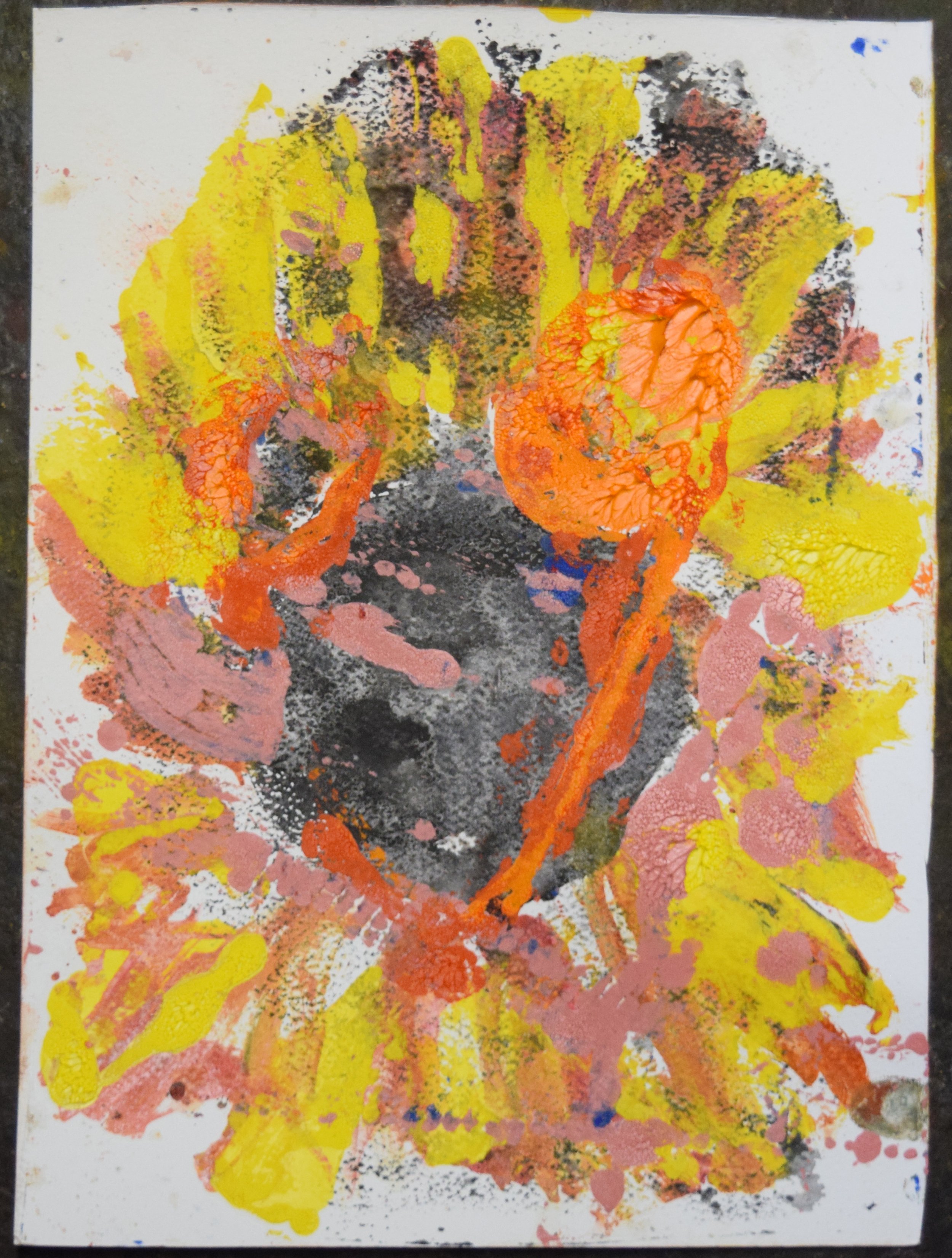 Suncobra One, 2024, 15 X 11 inches, oil and watercolor on paper