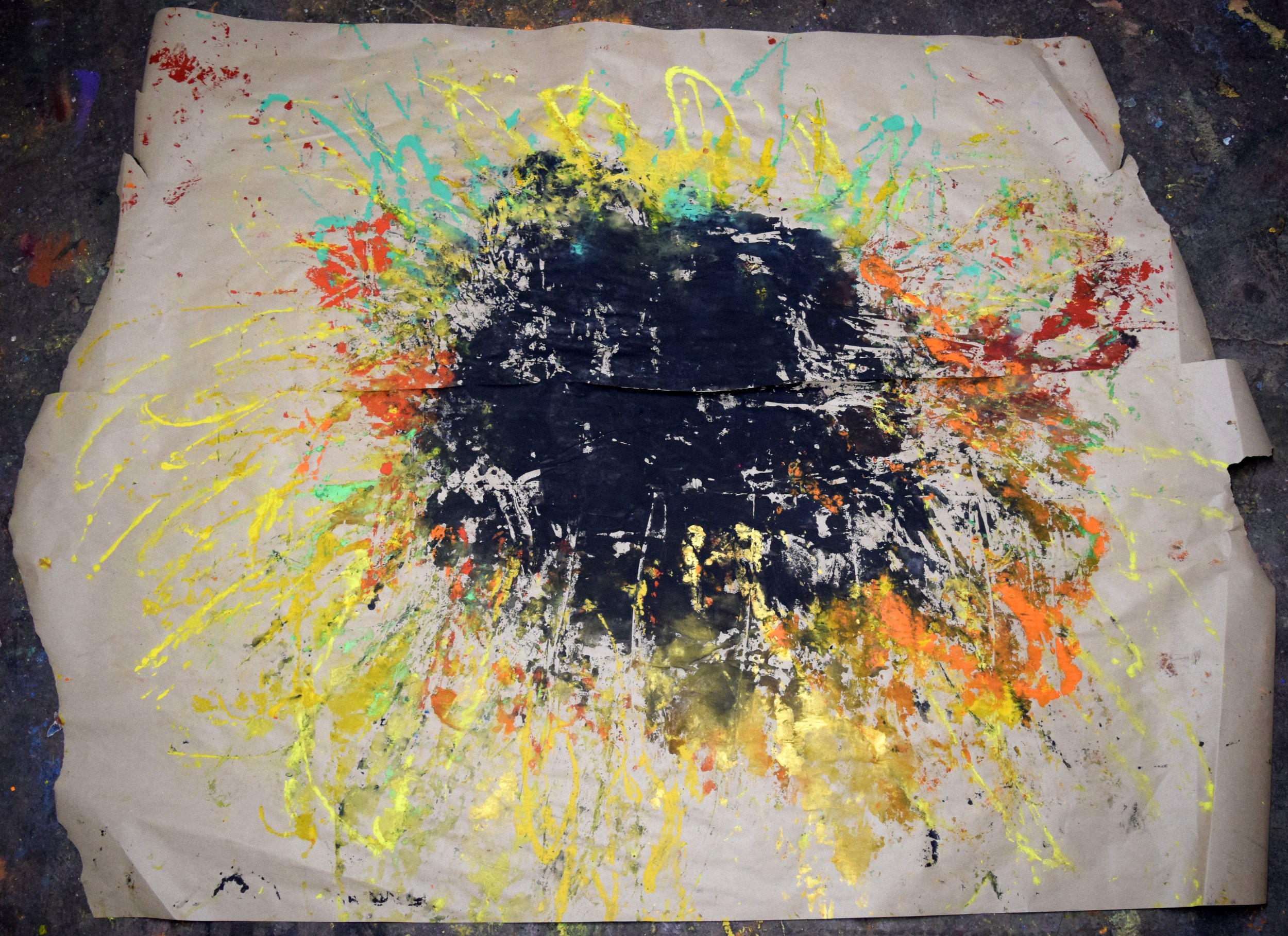 Sunflower, 2023. Watercolor on paper, 55.5 X 72 inches