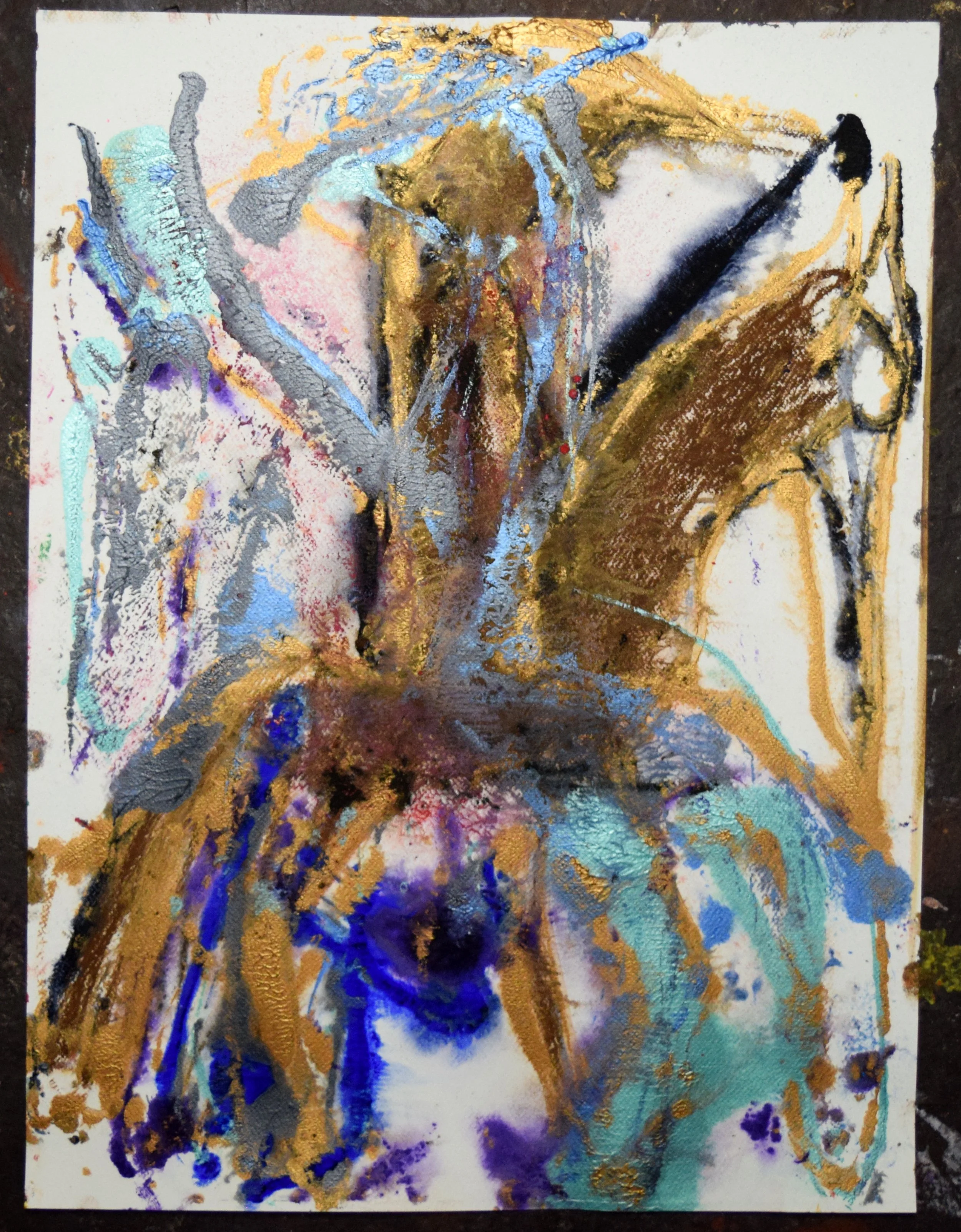 Caballero 3, 2026. Watercolor on paper, 24 X 18 inches