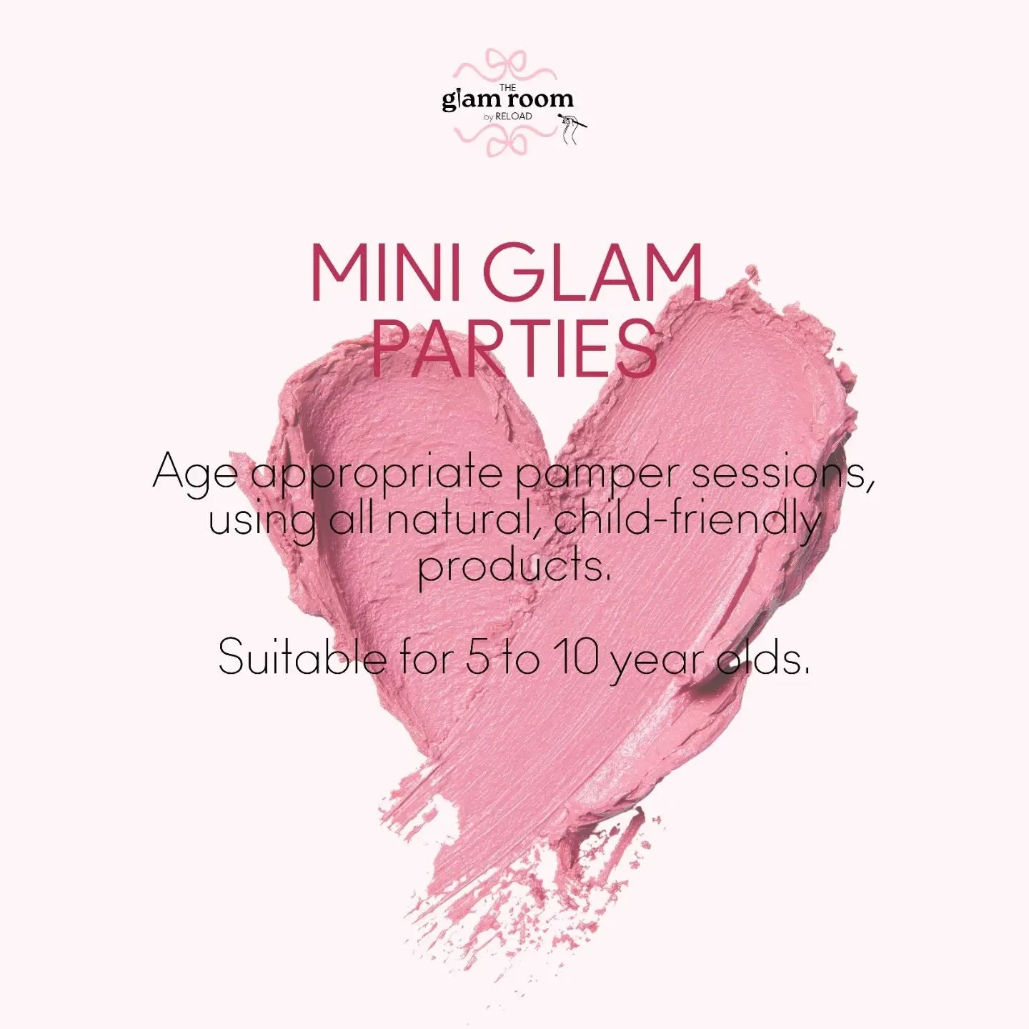 MINI GLAM PARTIES

The ultimate celebrity-style pamper party for your little besties ✨

Our Mini Glam Parties are designed especially for kids aged 5&ndash;10, using all-natural, child-friendly products with access to real beauty industry professiona