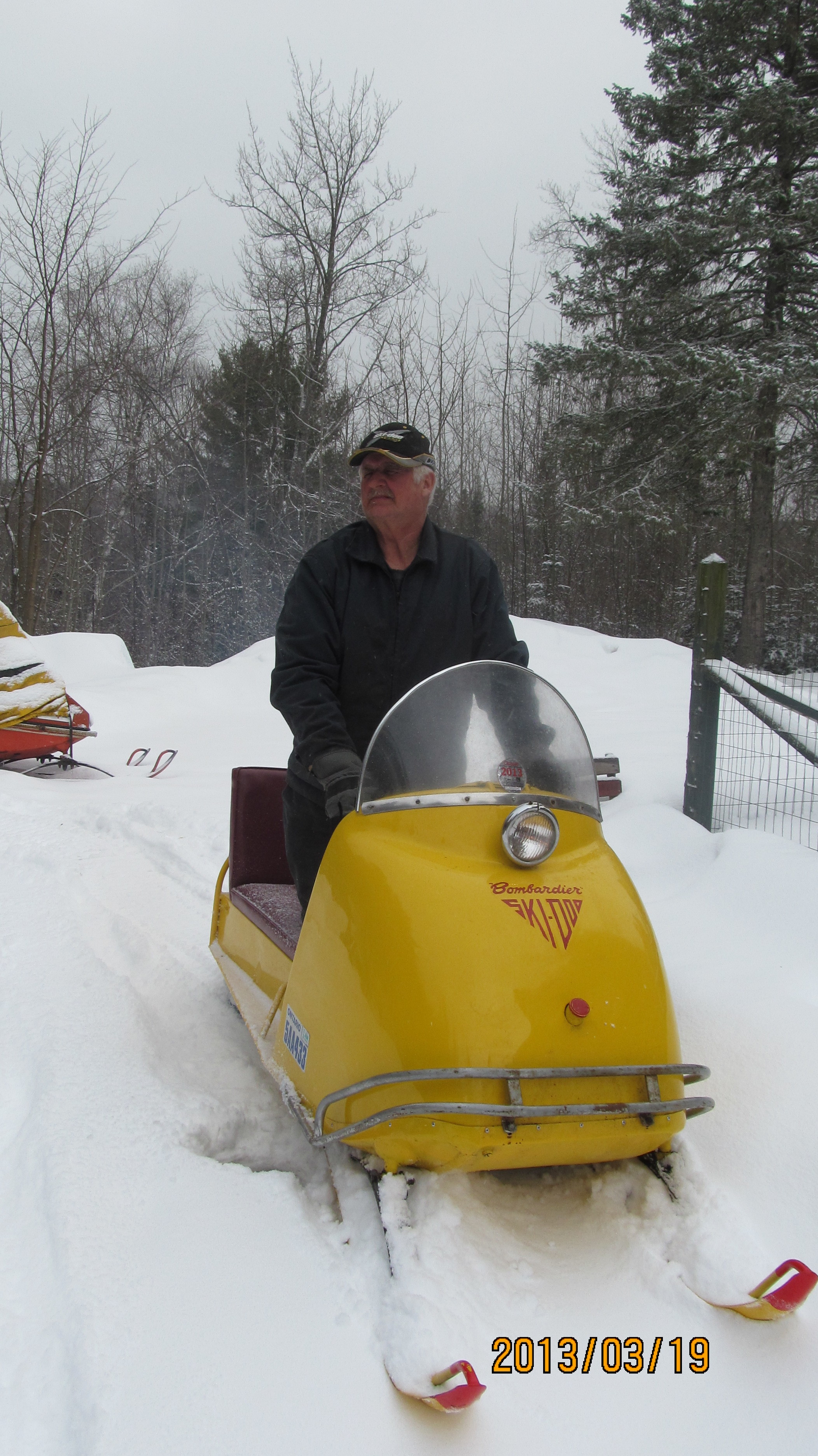 Switzer gets plenty of looks when he rides one of his old sleds into town, and he has participated in a number of community events in the North Hastings region. Photo courtesy Conrad Switzer