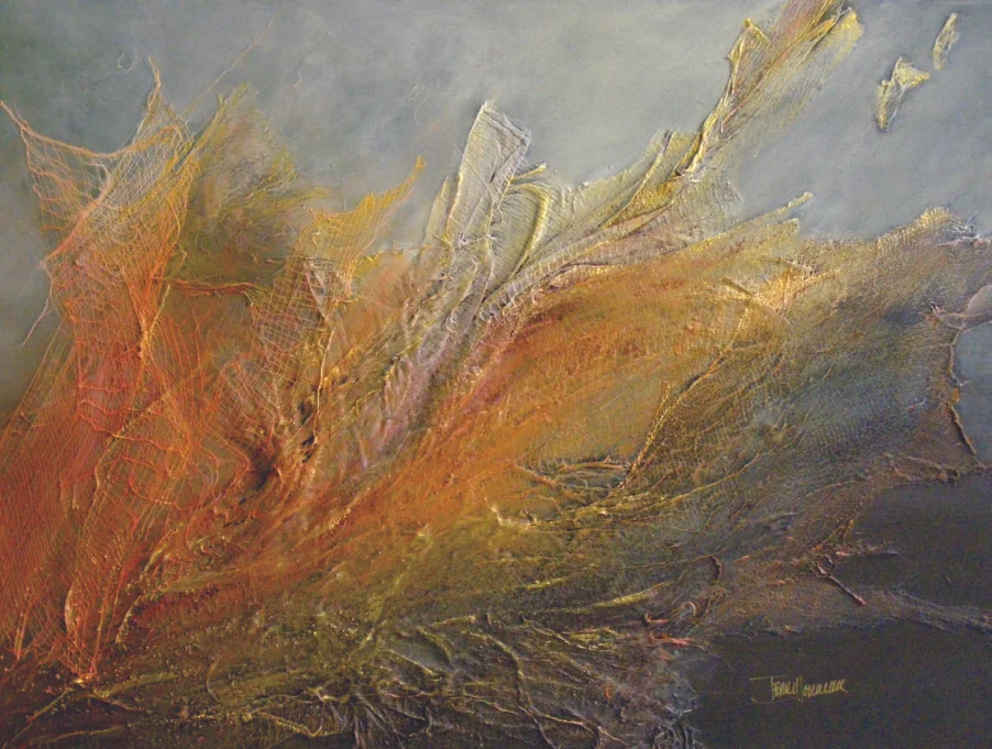 The Tweed Studio Tour features a variety of art forms, like this mixed media painting by terri horricks