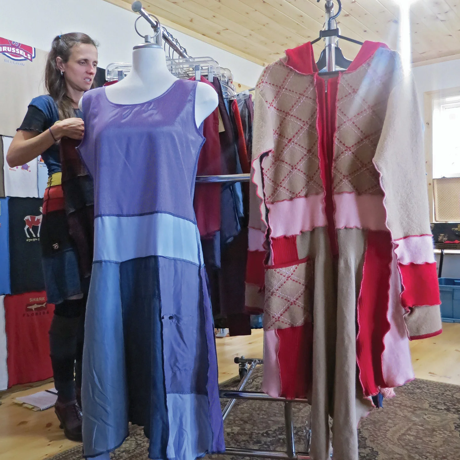 Long sleeve dresses with thumbholes and hoodies (such as the one on the right) appeal to the hip and youthful in spirit while also proving practical for a Hastings Highlands winter. Photo by Sarah Vance