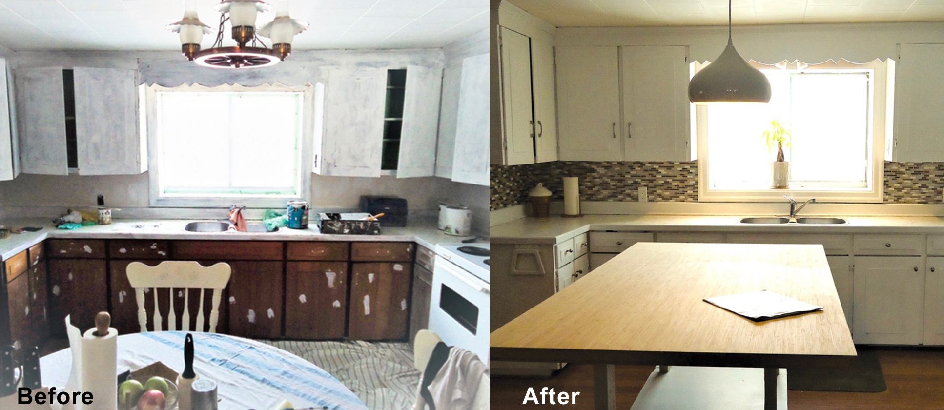 A kitchen renovation is an expensive undertaking. If your budget doesn’t allow for the big reno and the footprint is good tackle the surfaces and reuse, repaint, relight…use your imagination.