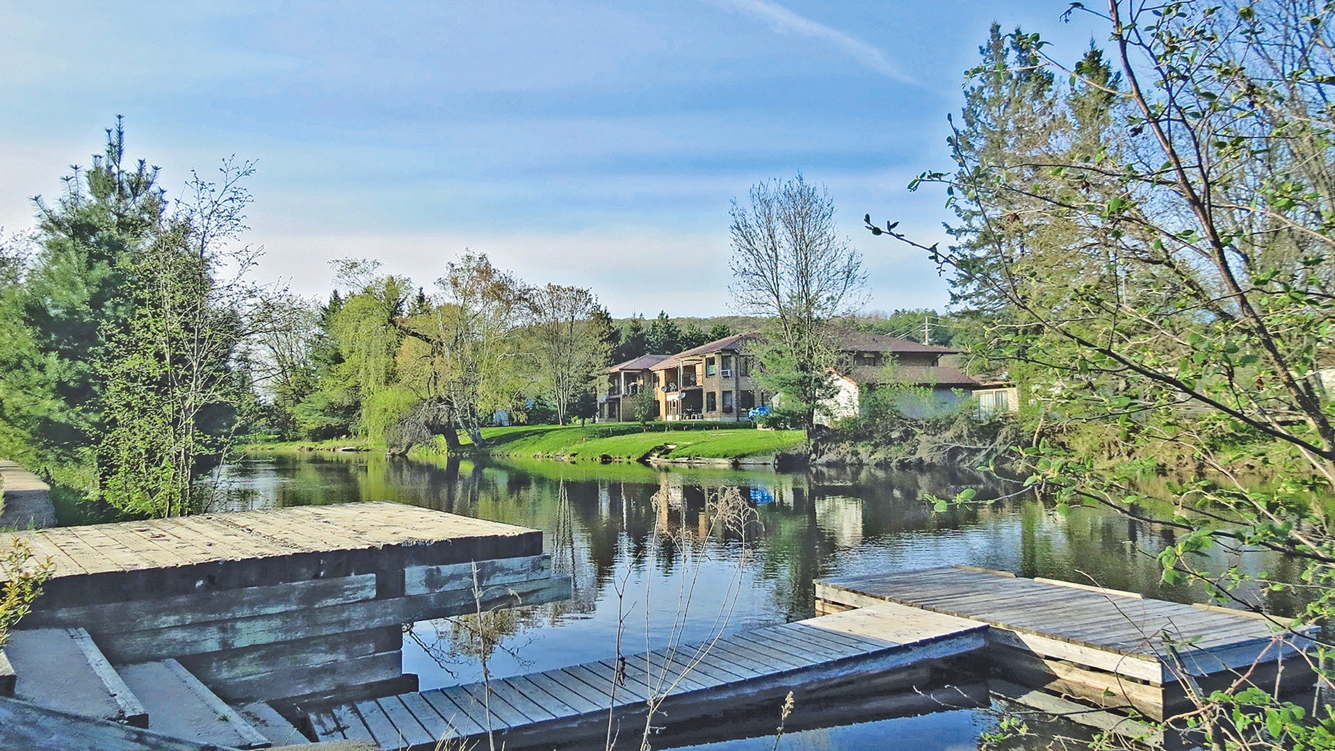 Riverside Park now includes a dock which helps swimmers take the plunge into the York.