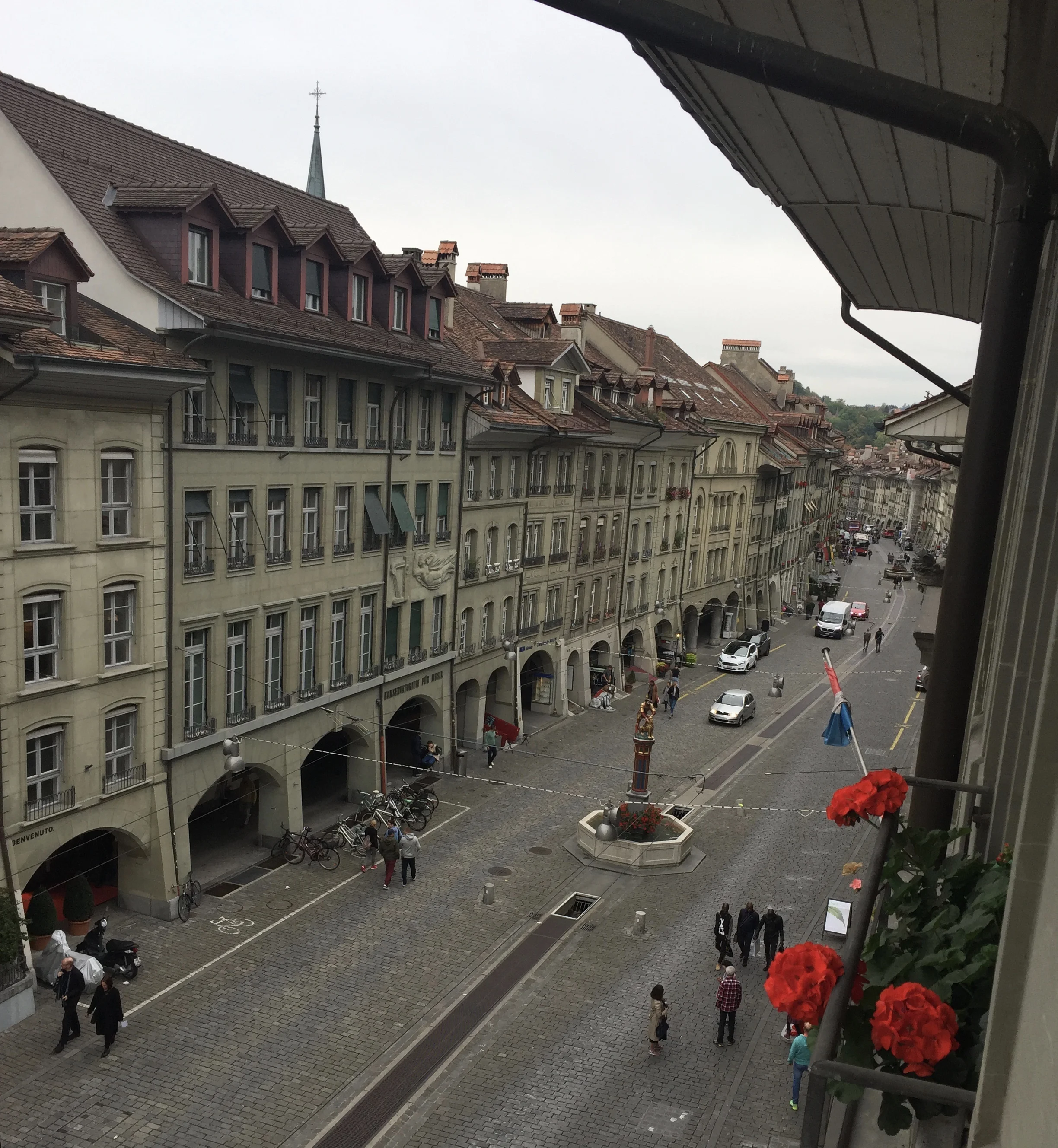 The view from Albert Einstein’s former apartment (now a museum) in downtown Bern.