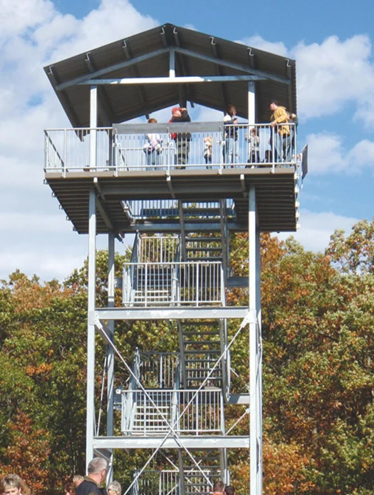 A great way to build an appetite is to hike up to the Sager’s Tower, which when climbed offers a 360 degree view of the surrounding countryside. Photo Courtesy Lower Trent Conservation Authority.