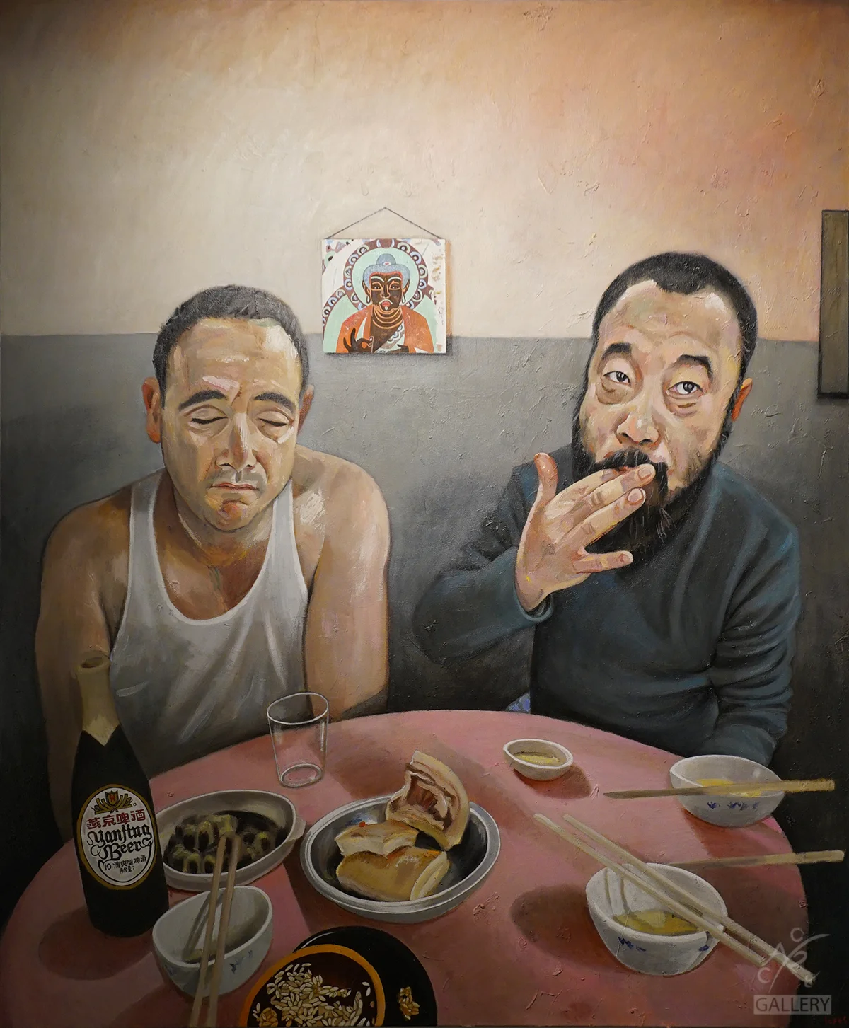 Self Portrait Dreaming of Eating with Li Jin