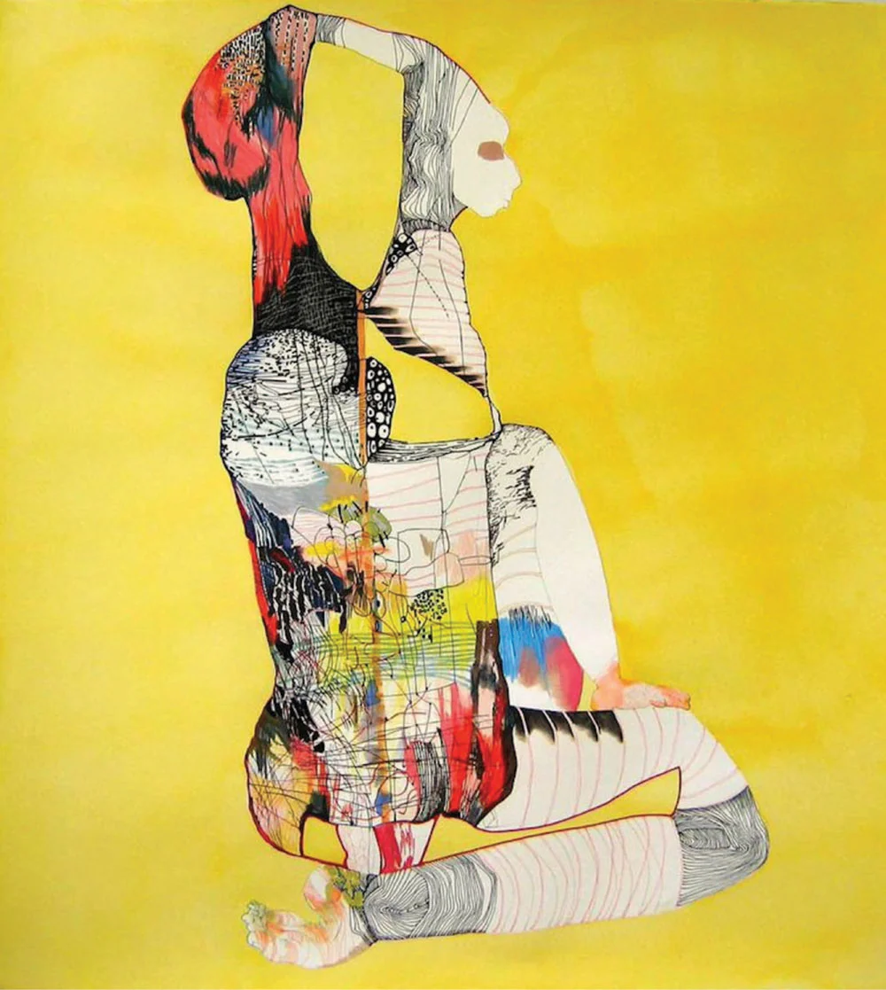 “Yellow African” 2009 by Kansas City artist, professor and curator Anne Austin Pearce, available at Sherry Leedy Contemporary Art Gallery