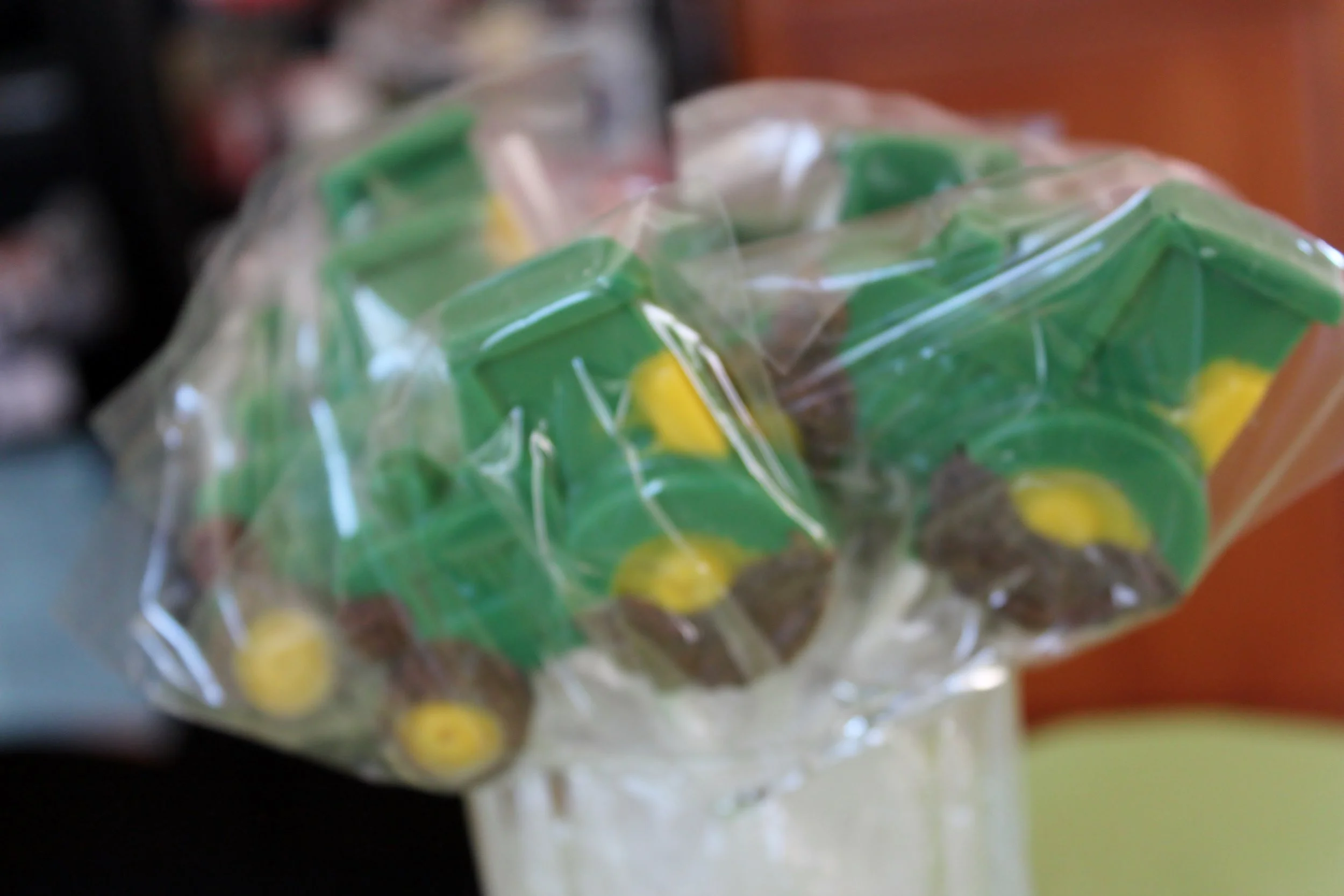 Tractor lolipops for a clients 70th