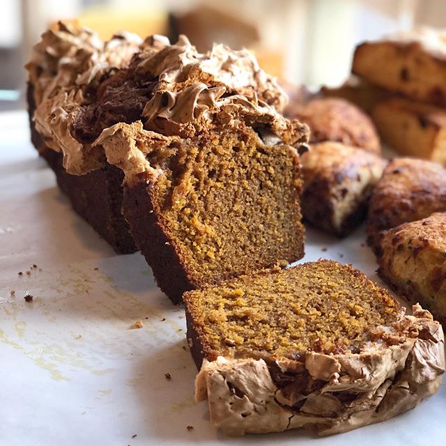 On our counter this morning is the Pumpkin Cake with Meringue top from the new @tartinebakery cookbook. It&rsquo;s my favorite this year and I plan on gifting it to all my pastry friends for the holidays, sorry for the spoiler! #tartinebakery #pumpki