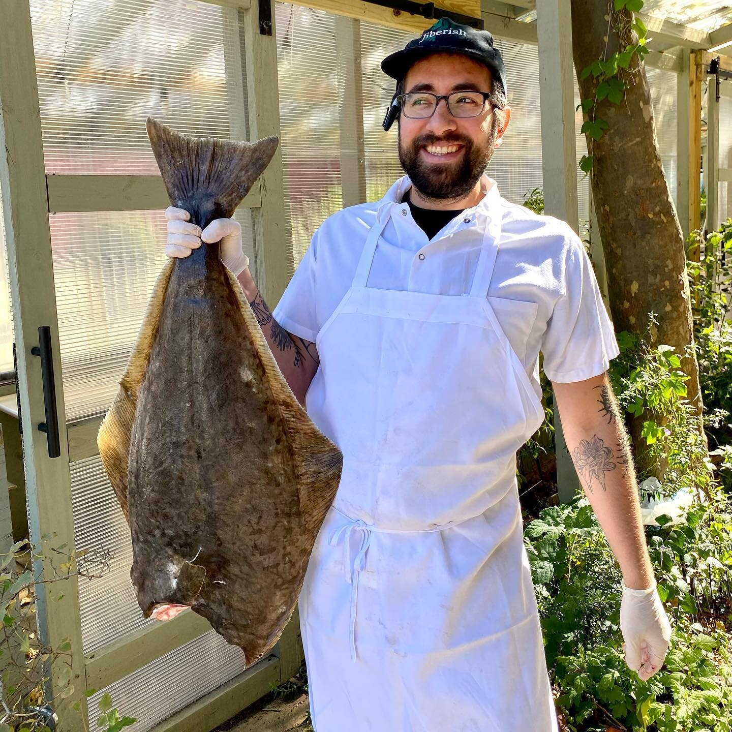 This huge halibut from Nova Scotia will be coming to our dinner menu this weekend. 🐟

Come join us to see the final result! 
#otway #brooklyn #halibut