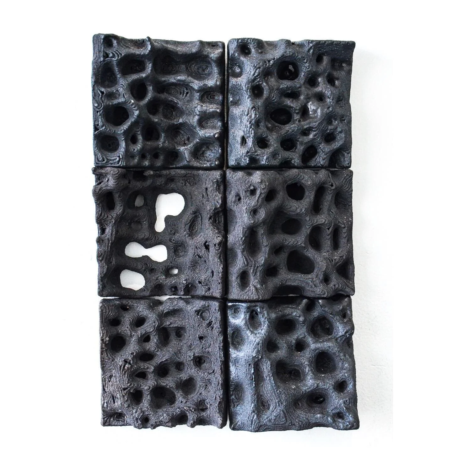 Erosion. Bacteria, Soluble salt and sand stone. Once a river bed 50 million years ago. 
.
3D printed black clay made while at Guldagergaard international ceramics research centre. 
.
.
.
.
.
#3dprintedceramics #3dclayprinting #3dscanning #blackclay #