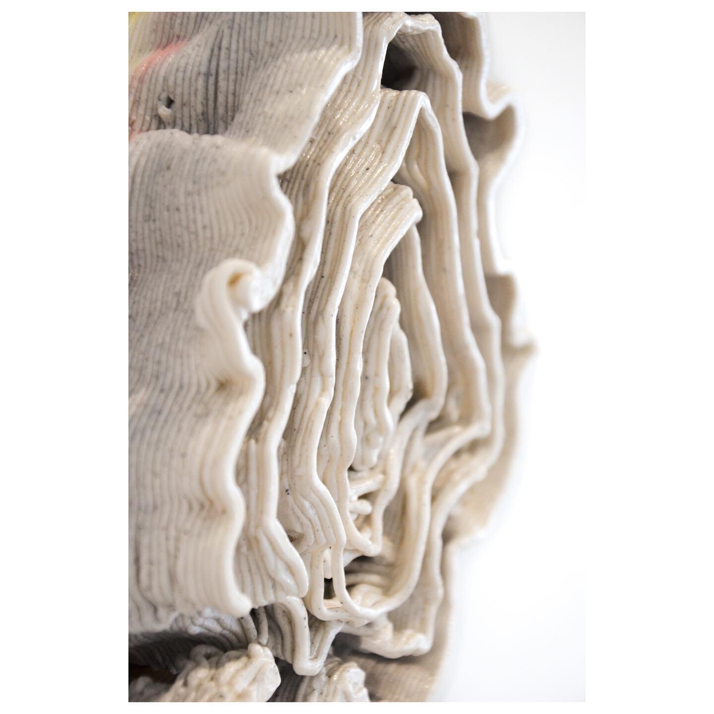 A close up &bull; Rings of Support from my solo show Remnant Oscillation.
.
.
.
.
.
#3dprinting #ceramic3dprinting #3dprintedceramics #3dclayprinting #3dceramics #digitalsculpture #contemporaryceramics