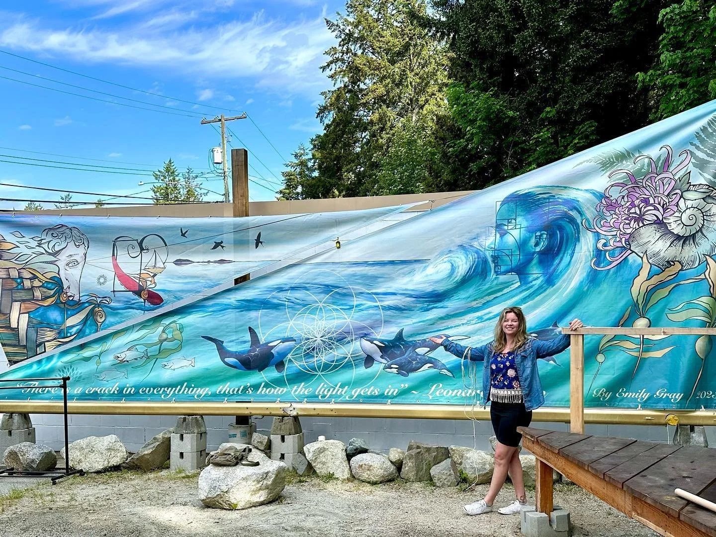 &ldquo;Golden Ratio&rdquo; - I was asked to paint a mural but then we couldn&rsquo;t use the wall, so we made a wall from my broken sailboat mast. It wasn&rsquo;t easy, but it was an interesting challenge! I couldn&rsquo;t have done it without wonder