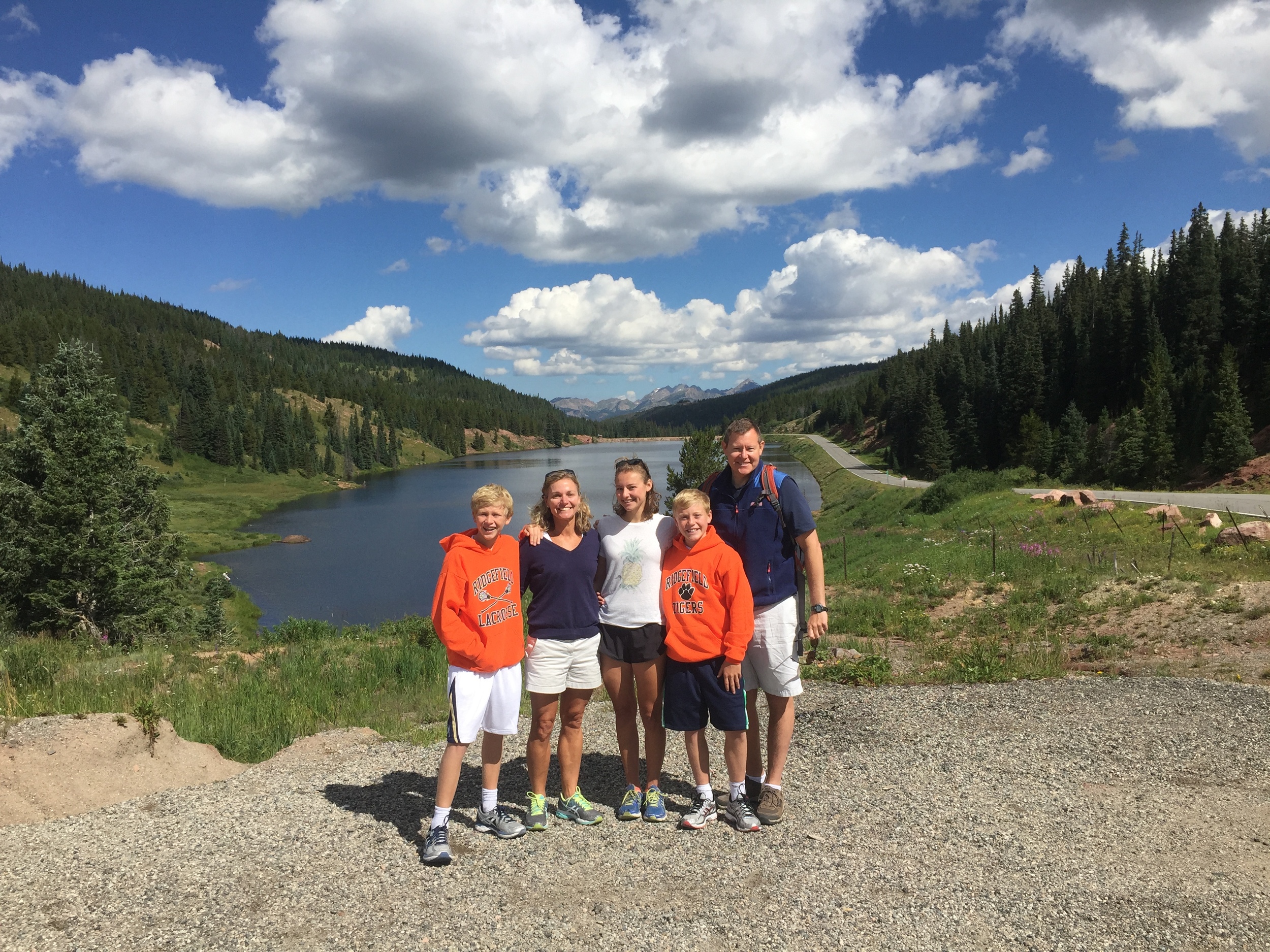 The Karle Family on vacation after learning meditation with Kelvin via Skype at their home in Connecticut.