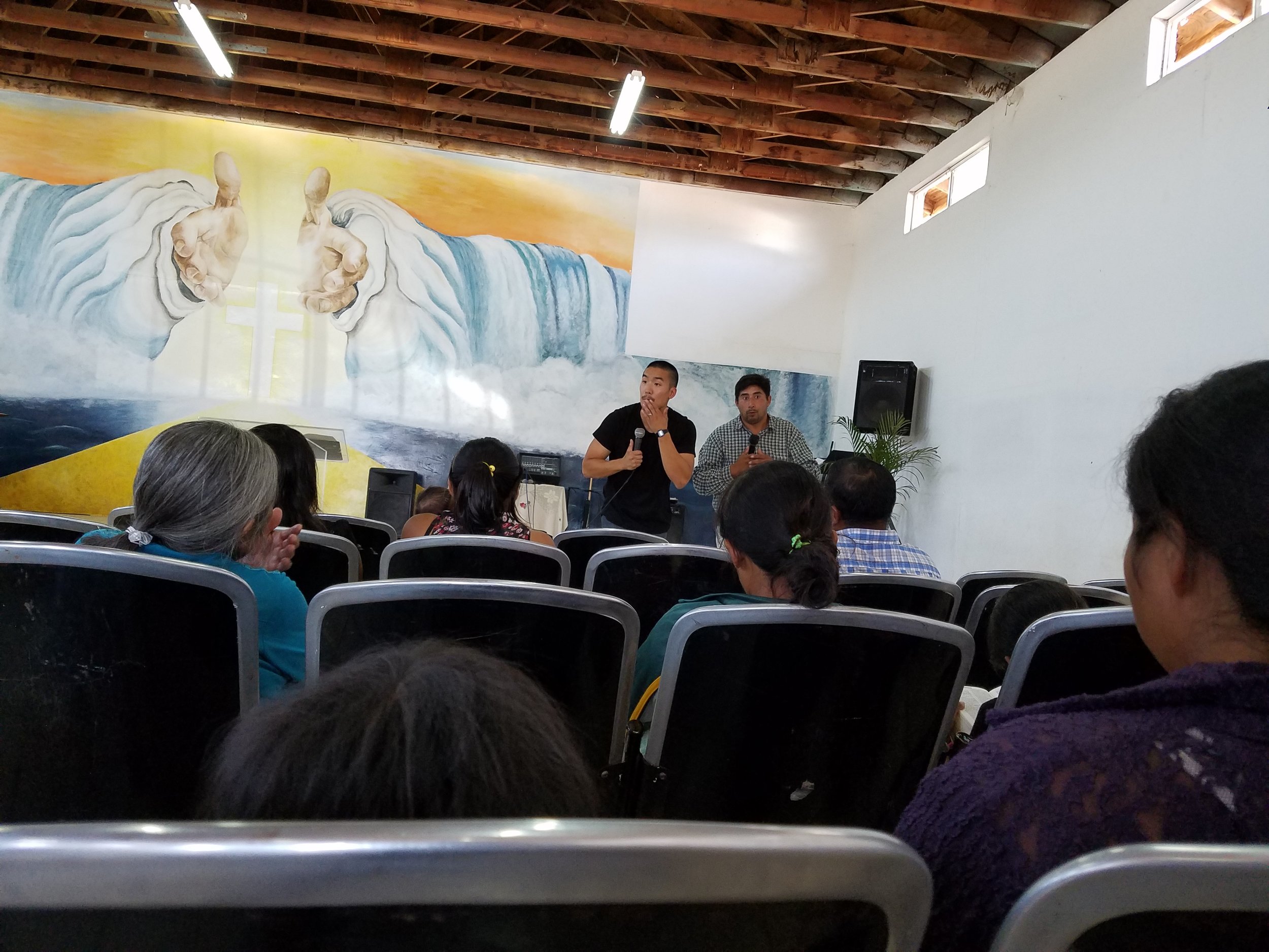 Sunday Service at Ven A Cristo. I can't wait for the day when I can preach without a translator. 